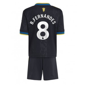 Fotbalové Dres Manchester United Bruno Fernandes #8 Dětské Třetí Oblečení 2025-26 Krátký Rukáv (+ trenýrky)